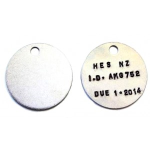 ID Disc - Engraved Alloy 42mm | Identification Tag | Tags & Product Inspection | Round Alloy TAG 50