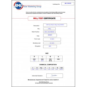 AMG Chain G80, G100, FOW & Mooring | Product Certificates