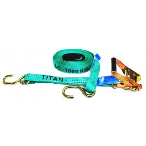 Tiedown - 1.0T Titan Green 6.5m S/HK c/w Sleeves | Tie Downs