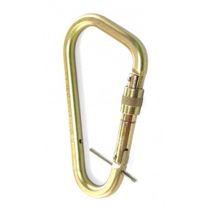 Karabiner - Steel Offset Screwgate Large c/w Captive Pin | Height Safety Equipment