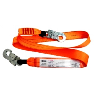 2.0m Single Web Lanyard c/w Double Action Hooks | Height Safety Equipment