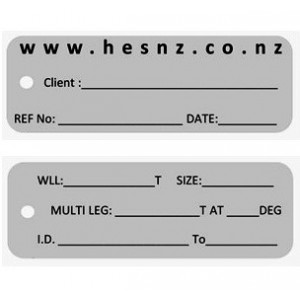 HES Std ID / WLL Alloy Tag - Engraved | Tags & Product Inspection