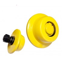 Push Trolley Wheel - Titan Yellow | Trolley - Push, Gear & Pipe Type | Trolley Parts