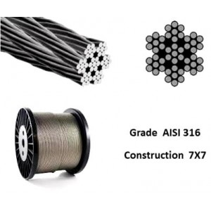 Stainless Wire Rope - AISI316 7X7 | Wire Rope - Stainless