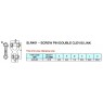 Clevis Link - HDG Double Screw Pin 10.5mm