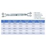 Rigging Screw - Rated HDG Jaw to Jaw