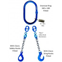 G100 Oversize Ring Crane Set - SLR-AMG 2Leg Inline | SLR G100 Chain sets - Asia | Lifting Sets G80 & G100