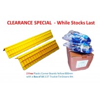 2.5T Blue Tie Down Box of 10 Special c/w 2 Free Corner Boards 800mm