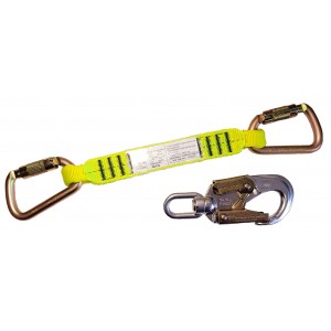 35mm Web Short Connector C/w Karabiners & Swivel Safety Hk | Height Safety Equipment
