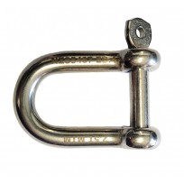 2.5T Stainless 316 STD Trailer Shackle - 10mm Pin