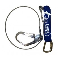 QSI Flame Shield Lanyard 2M c/w Scaff Hk  | Height Safety Equipment