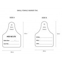 Small HES ID/Due Date - White Marker Tag | Tags & Product Inspection