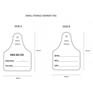 Small HES ID/Due Date - White Marker Tag | Tags & Product Inspection