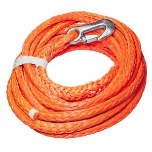 8mm Titan Winchline 8m with Forged Tow Hook | High Strength UHMWPE Rope | Winch Cables