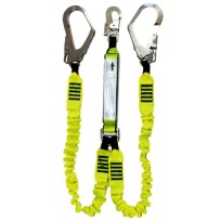 2.0m Elastic Twin Web Lanyard c/w Scaff Hks | Height Safety Equipment